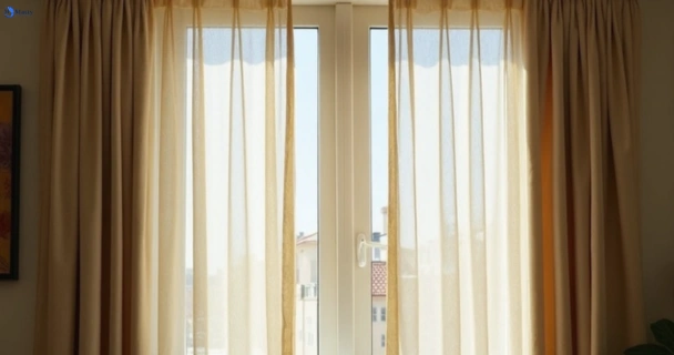 Dull dusty drapes in hornsby-heights-nsw before professional cleaning